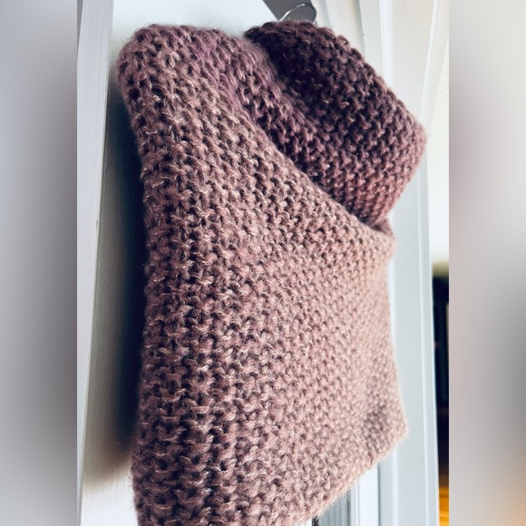 Express Purple & Gold Infinity Scarf, EUC - Picture 3 of 5